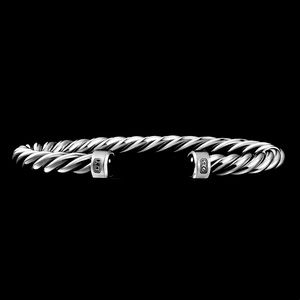 DAVID YURMAN CABLE CUFF BRACELET WITH BLACK ONYX